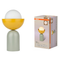 Lampa Stołowa Dekoracyjna Oprawa Oświetleniowa E14 Zielona Żółta Decor Bowl Table Osram