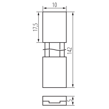 Łącznik do Taśmy LED Spinka Jednostronna P8 14.1cm 12-24V CON Kanlux 10szt.