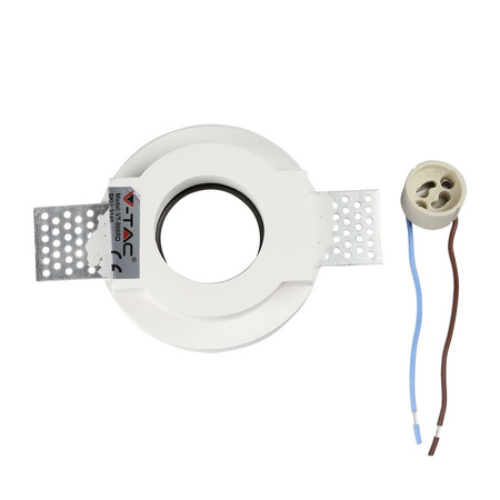 Oprawa Sufitowa Podtynkowa Oczko GU10 Okrągła Biała/Czarna VT-866 V-TAC - 5 Lat Gwarancji