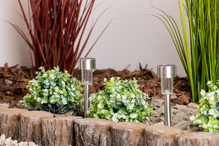 Lampa Ogrodowa LED Solarna Wbijana satyna INOX / CHROM