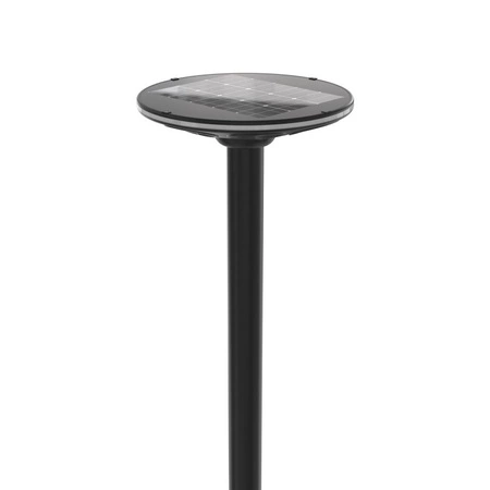 Lampa LED Solarna Uliczna Ogrodowa z Czujnikiem Ruchu 15W 1400lm 3000K-5000K CCT Czarna VL-GLSO-1254-S Videx