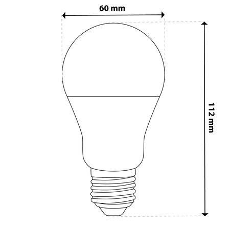 6x Żarówka LED E27 A60 2,5W = 25W 275lm 6500K Zimna 260° LUMILED