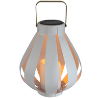 Lampa Solarna LED Latarenka Wisząca LAMPION biała LED 34cm ciepła