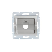 Adapter Gniazda RJ45 Internetowe Kwadratowe Srebrne LOGI Kanlux
