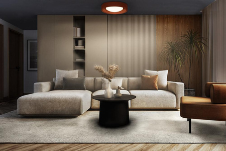 Plafon LED Lampa Sufitowa Natynkowa 18W 1500lm 3000K Ciepła 116° Brązowa Ściemnialna Orbis Concrete Osram