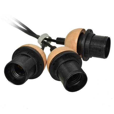 Lampa Wisząca Sufitowa DAMA Czarna 3xE27 Milagro