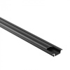 Profil Aluminiowy LED Podtynkowy Czarny 2m z Kloszem Czarnym do Taśm LED + Zaślepki seria P Ecolight