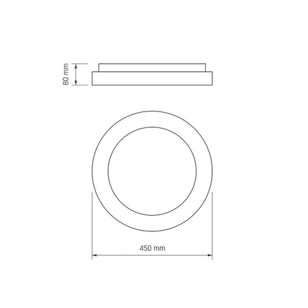 Plafon LED Lampa Sufitowa Natynkowa 72W 7500lm 2700-6000K CCT + RGB Biała Ściemnialna + Pilot EDGE Videx