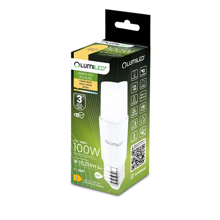 6x Żarówka LED E27 Tubularna T45 13W = 100W 1521lm 3000K Ciepła 200° LUMILED