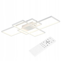 Lampa sufitowa geometryczna PLAFON LED żyrandol 130W 3000K-6500K biały + pilot