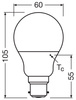 3x Żarówka LED A60 B22d 8W = 60W 806lm 4000K Neutralna 150° BASE Osram