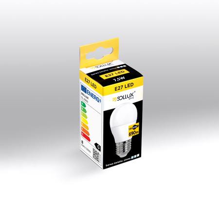 Żarówka LED E27 Kulka 8W 690lm 4000K Neutralna Sollux