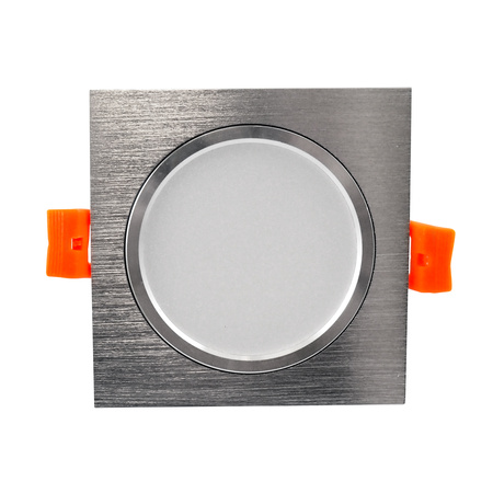 Oprawa podtynkowa kwadratowa VENUS LED srebrna 7W 570lm ciepła 3000K GOLDLUX (Polux)