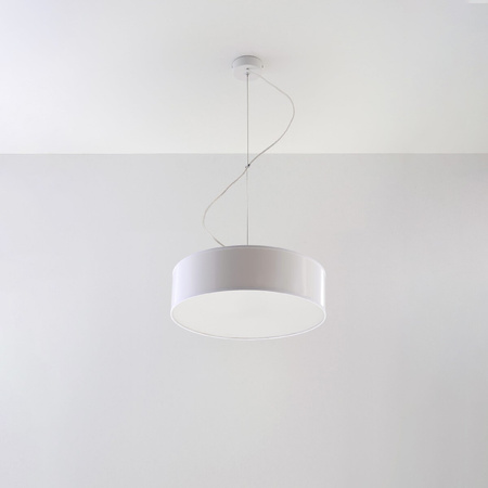 Lampa Sufitowa Wisząca Plafon 2x E27 Okrągła Biała Minimalistyczna Arena Sollux