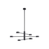 Lampa Sufitowa Wisząca 6x GX53 Czarna Nowoczesna ORBIT 7946 Nowodvorski