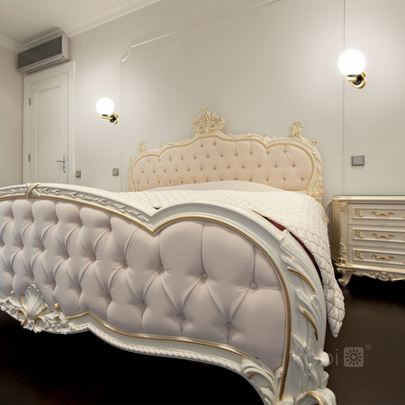 Kinkiet Ścienny Lampa Natynkowa G9 Czarna Złota Globe Elegance Kobi