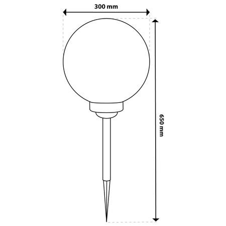 Lampa Solarna Ogrodowa LED ATRIS Wbijana Naziemna Biała Kula 30cm RGB LUMILED