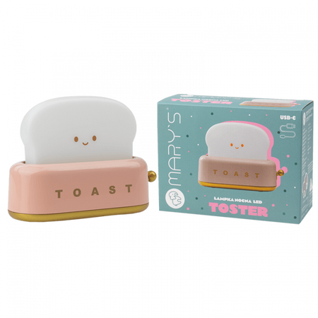 Lampka Nocna Dziecięca LED 1.2W 3000K Ciepła USB Akumulatorowa 800mAh Różowa TOSTER MARY'S