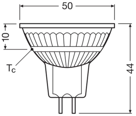 Żarówka LED MR16 Reflektor GU5.3 4.9W = 43W 500lm 3000K Ciepła CRI97 Ściemnialna 36° Performance Class Ledvance