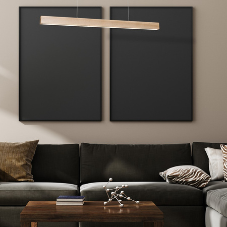 Lampa wisząca TIMBER 18W LED Prostokątna Drewniana MLP568 Milagro Drewno + Metal + Akryl