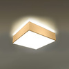 Lampa Sufitowa Plafon 2x E27 Kwadratowa Biała Minimalistyczna Horus Sollux
