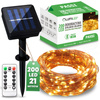 Girlanda Solarna Ogrodowa 200x LED Ozdobna 21m Ciepła 3000K + Pilot PASSI LUMILED