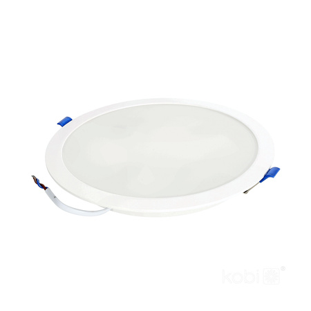 Oprawa Podtynkowa LED Downlight Lampa Punktowa 12W 1200lm 4000K Neutralna Oczko Spot Biała IP40 Sigaro Kobi