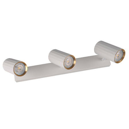 Oprawa Ścienno-Sufitowa Reflektor Punktowy 3x GU10 Biała Złota NICEA Sanico Goldlux