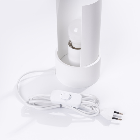 Lampa Biurkowa Stojąca Stołowa Nocna 1x E27 Biała Flash Blue Sapphire SL.1675 Sollux