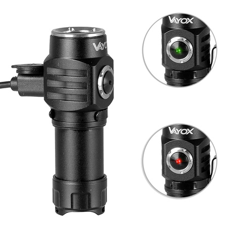 Latarka Czołowa Lampka Kieszonkowa LED USB Akumulatorowa Ręczna 500lm VA0033 VAYOX