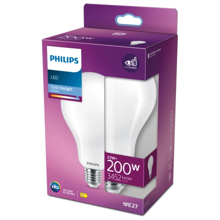 Żarówka LED E27 A95 23W = 200W 3452lm 6500K Zimna FILAMENT LED Classic Philips