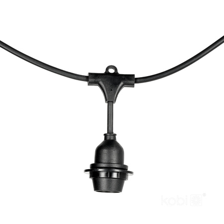 Girlanda Ogrodowa Zewnętrzna Łańcuch Świetlny 5x E27 Czarna IP44 5m Crete Kobi