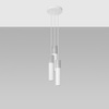 Lampa Sufitowa Oprawa Natynkowa SPOT TUBA 3x GU10 Wisząca Zwis Tubularna Biała Szara Nowoczesna Borigio Sollux
