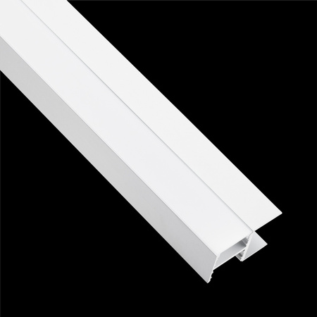 Profil Meblowy Aluminiowy Anodowany do taśm LED KM48 Srebrny Regałowy Nawierzchniowy 2m + Przesłona mleczna + Zaślepki