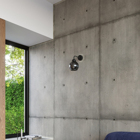 Lampa Sufitowa Wisząca Zwis E27 Żyrandol Kulista Czarna Nowoczesna Alino Sollux