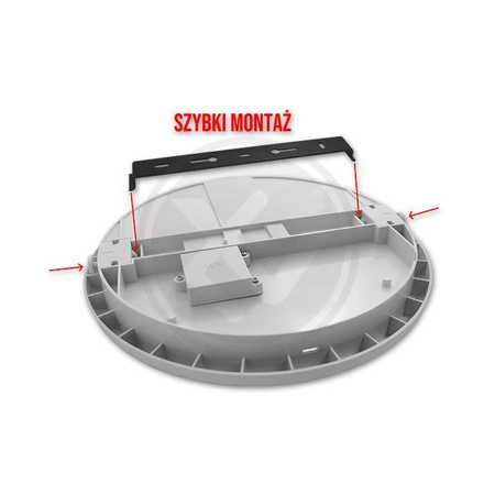 Plafon LED Lampa Sufitowa Łazienkowy Natynkowy 22W lm 4000K Neutralny 120° z Czujnikiem Ruchu Okrągły Biały IP65 Midas Masterled