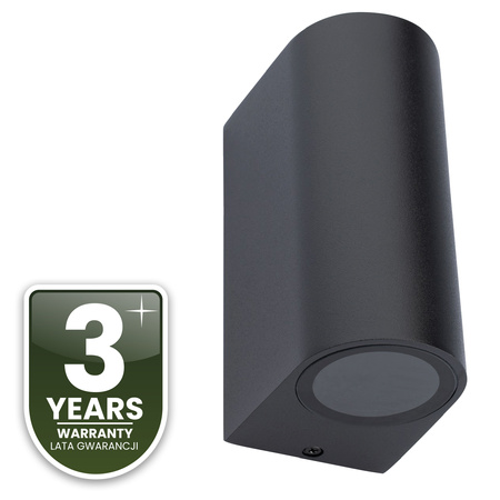 Kinkiet Ogrodowy Elewacyjny Lampa Zewnętrzna 2xGU10 ALLIUM Czarna LUMILED