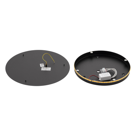 Kinkiet Ścienny Lampa Natynkowa LED 13W 160lm 3000K Ciepła Czarna RING LED L 7636 Nowodvorski