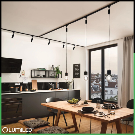 Łącznik Potrójny TRÓJNIK Czarny do Listew Szynowych Jednofazowych Szynoprzewodów LUMILED