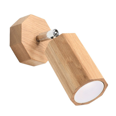 Lampa Ścienna Oprawa Natynkowa Kinkiet GU10 SPOT TUBA Reflektor Ruchoma Geometryczna Brązowa Skandynawska Zeke Sollux