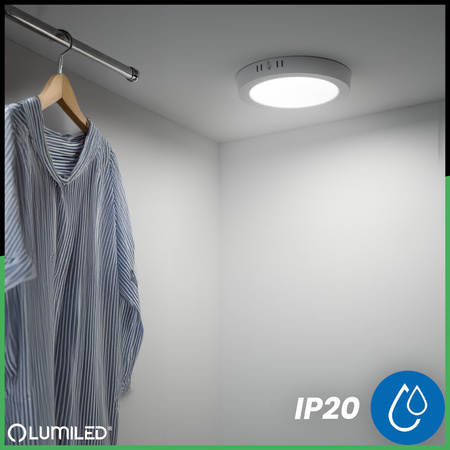 Oprawa Natynkowa Lampa LED Sufitowa 18W Okrągła 4000K GLOW Biała LUMILED