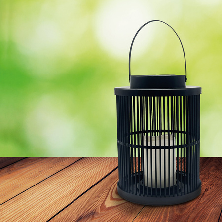 Latarenka Solarna Lampa LED Ogrodowa Wisząca Ozdobna IP44 1800K Ciepła 25cm