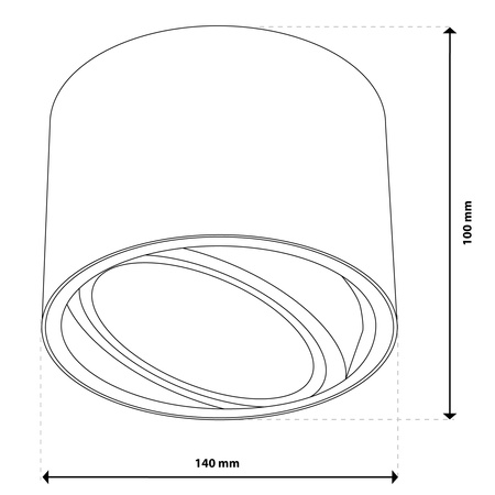 Oprawa Natynkowa HALOGENOWA SPOT TUBA Ruchoma GU10 ES111 Okrągła Biała 100mm TELES LUMILED