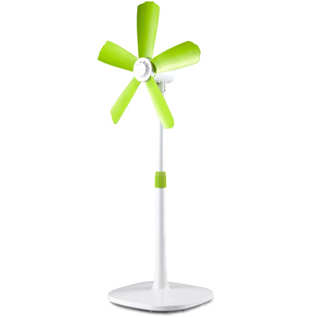 Wentylator Stojący Cyrkulator Powietrza Wiatrak Podłogowy Cichy Zielono-biały