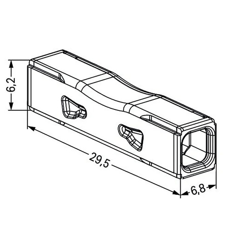 Złączka Instalacyjna Szybkozłączka 2773-2401 Przelotowa na Drut 2x4mm WAGO