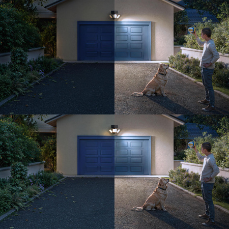 Lampa Solarna Naświetlacz Solarny 24.5W 4000lm 5000K Neutralna IP65 Czarny z Czujnikiem Ruchu UltraEfficient Zyren Philips