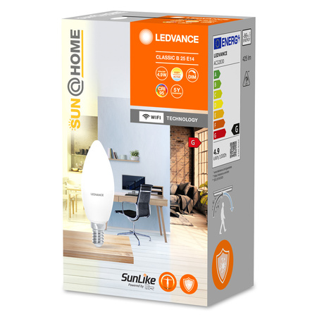 Żarówka LED E14 4.9W = 25W 425lm CCT Ściemnialna SMART+ WiFi Sun@Home Ledvance