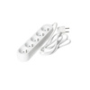 Przedłużacz Sieciowy Wtyk 5x Gniazdo z Uziemieniem Listwa Zasilająca 1.5m Biały Linea Kobi