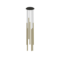 Lampa Sufitowa Wisząca 7x G9 Złota LASER 1000 7668 Nowodvorski