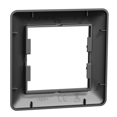 Ramka 1-krotna Pozioma Do Gniazda Pojedyncza Asfora Antracyt